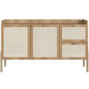 Ver imagem 4 de Aparador Buffet para Sala de Jantar 139cm Pés Madeira Moss A03 Hanover Roble - Lyam Decor
