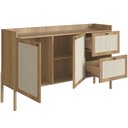 Ver imagem 7 de Aparador Buffet para Sala de Jantar 139cm Pés Madeira Moss A03 Hanover Roble - Lyam Decor
