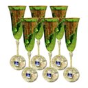 Ver imagem 1 de Jogo com 6 Taças em Cristal Verde para Flute 23x7cm