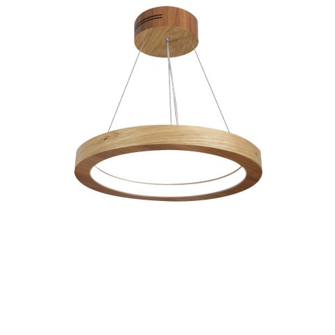 Pendente de Madeira Sirius LED 3000K Acrílico 40 cm Freijó Madeluz Pendente Sirius LED 3000K 40Cm