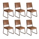 Ver imagem 1 de Kit 6 Cadeiras para Sala de Jantar Napoli Marrom