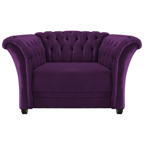 Kit 2 Poltronas Decorativas Chesterfield Sofia Suede Roxo - Adj Decor - 3