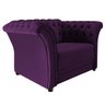 Kit 2 Poltronas Decorativas Chesterfield Sofia Suede Roxo - Adj Decor - 2