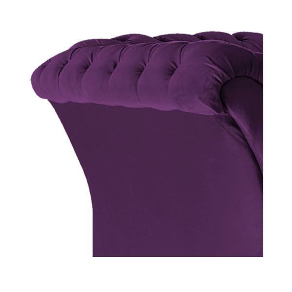 Kit 2 Poltronas Decorativas Chesterfield Sofia Suede Roxo - Adj Decor - 8