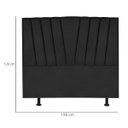 Ver imagem 3 de Cabeceira Estofada Cama Box King 195 Cm Malu Corino:preto