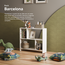 Ver imagem 3 de Estante Infantil Nicho Organizador Criança Armário para Brinquedos Branco