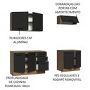 Ver imagem 5 de Kit com 2 Balcões e 2 Armários Aéreos Multiuso 200cm Agata Madesa