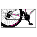 Ver imagem 3 de Bicicleta Mountain Bike Velox Aro 29 Freio Disco 21v Ello Cor:branco/rosa