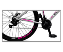 Ver imagem 3 de Bicicleta Mountain Bike Velox Aro 29 Freio Disco 21v Ello Cor:branco/rosa