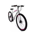 Ver imagem 2 de Bicicleta Mountain Bike Velox Aro 29 Freio Disco 21v Ello Cor:branco/rosa