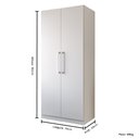 Ver imagem 3 de Armário Multiuso Grande 1,82m com 2 Portas e 5 Prateleiras Rimo - Branco