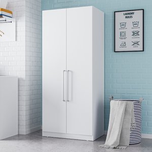 Armário Multiuso Grande 1,82m com 2 Portas e 5 Prateleiras Rimo - Branco