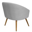 Ver imagem 7 de Poltrona Mona Decorativa Bouclé Pés Palito Castanho Cinza Claro Nexta Casa