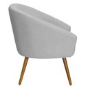 Ver imagem 4 de Poltrona Mona Decorativa Bouclé Pés Palito Castanho Cinza Claro Nexta Casa