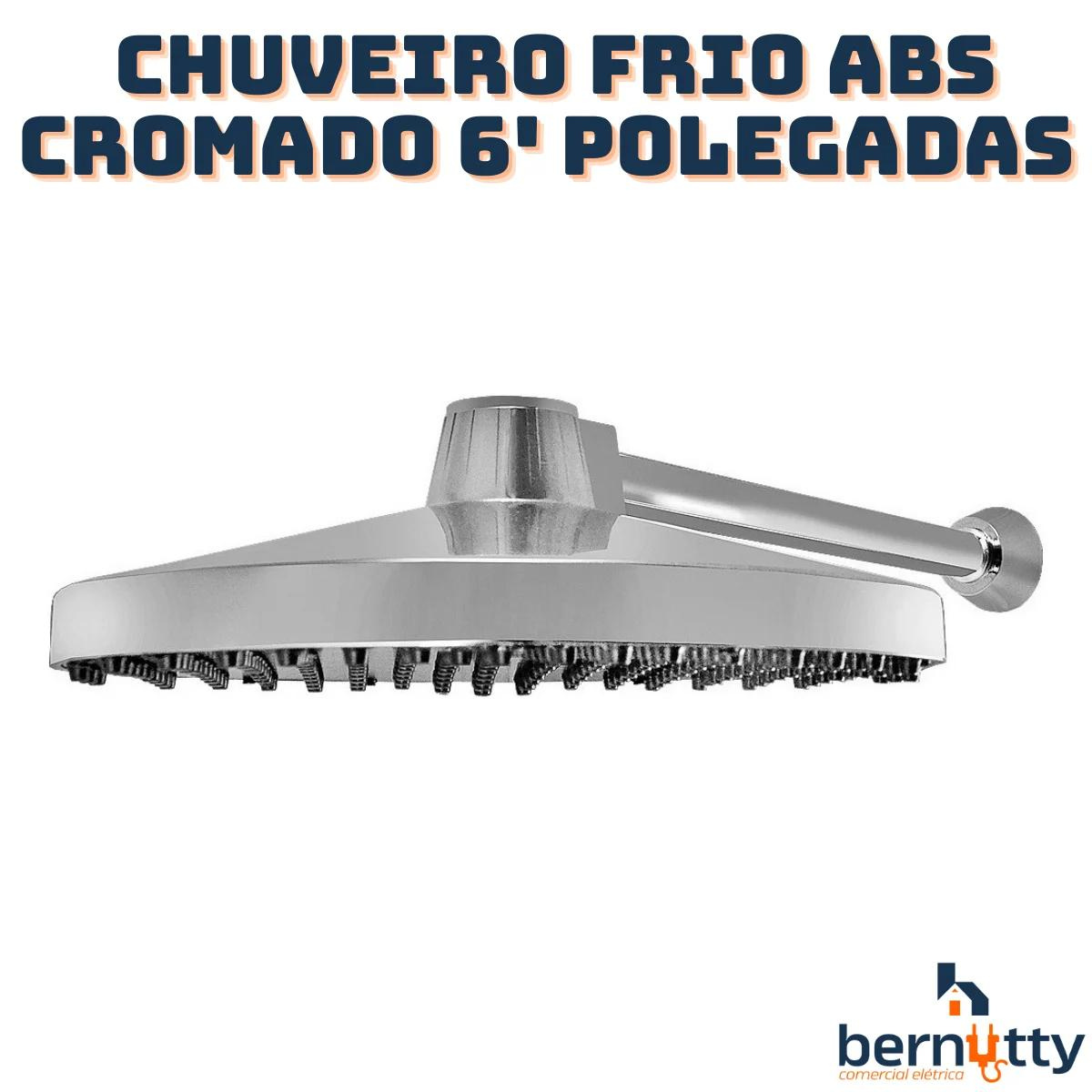 Chuveiro Frio para Piscina Cascata Abs Cromado 9 Polegadas Grande - 4