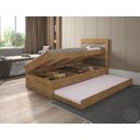 Ver imagem 3 de Cama Bau Solteiro Larissa Naturalle Off/whit C/cama Auxiliar