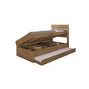 Ver imagem 1 de Cama Bau Solteiro Larissa Naturalle Off/whit C/cama Auxiliar