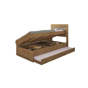 Cama Bau Solteiro Larissa Naturalle Off/whit C/cama Auxiliar