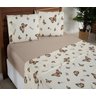 Jogo de Lençol Cama Queen Borboleta Classica 4 Peças Algodao - 1
