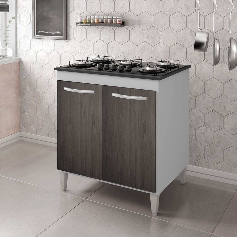 Balcão Gabinete de Cozinha Para Fogão Cooktop Jade 5 Bocas Moblis ...