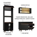 Ver imagem 5 de Armário de Cozinha Compacta 190cm Preto Reims Madesa 02