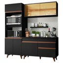 Ver imagem 3 de Armário de Cozinha Compacta 190cm Preto Reims Madesa 02