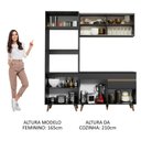 Ver imagem 6 de Armário de Cozinha Compacta 190cm Preto Reims Madesa 02