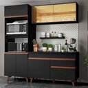 Ver imagem 1 de Armário de Cozinha Compacta 190cm Preto Reims Madesa 02