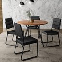 Ver imagem 2 de Conjunto Sala de Jantar 4 Cadeiras San Francisco Carraro Pto