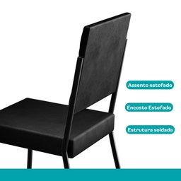 Conjunto Sala de Jantar 4 Cadeiras San Francisco Carraro Pto - 10