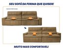 Ver imagem 5 de Sofá Retrátil Reclinável Supremo 2,10m Suede Velut Bege Molas no Assento - King House