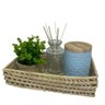 Bandeja de palha, vaso corda sisal, lata de metal e difusor - 2