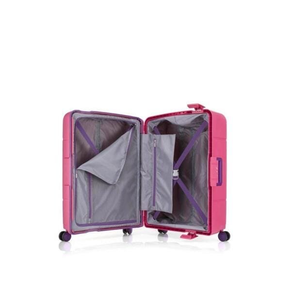Mala de Viagem Media Polipropileno American Tourister Trigard Spinner Sem Ziper e TSA Rosa - 4
