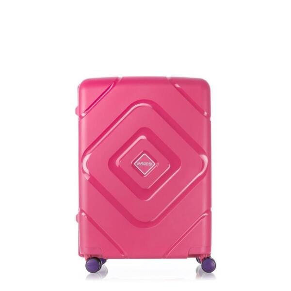 Mala de Viagem Media Polipropileno American Tourister Trigard Spinner Sem Ziper e TSA Rosa - 1