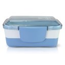 Ver imagem 6 de Conjunto de Bolsa Térmica com Pote de Marmita, Porta Escova e Pasta de Dente e Garrafa 500ml Azul