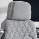 Ver imagem 5 de Cadeira de Escritório Giratória com Apoio de Braço e Regulagem de Altura Dante - Prata C/ Veludo