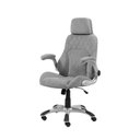 Ver imagem 1 de Cadeira de Escritório Giratória com Apoio de Braço e Regulagem de Altura Dante - Prata C/ Veludo