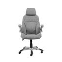 Ver imagem 7 de Cadeira de Escritório Giratória com Apoio de Braço e Regulagem de Altura Dante - Prata C/ Veludo