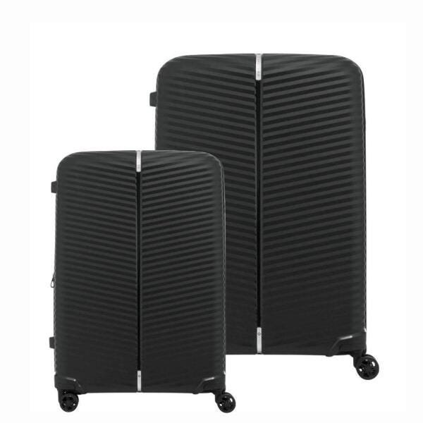 Conjunto de Malas de Viagem Expansível em Polipropileno Samsonite Varro 2 Peças P/M Cadeado Tsa Preta - 1