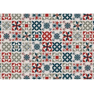 Tapete Antiderrapante Tropical 43cm X 65cm Azulejos Kapazi