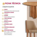 Ver imagem 7 de Sala de Jantar Mesa Selene 135cm Madeira Tampo Laminado Linho Palha/ Star Caramelo/ Imbuia Nat.