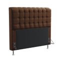 Ver imagem 1 de Cabeceira Dama 160 Queen Couro Artificial Marrom Aradecor