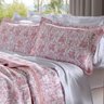 Cobre Leito Buettner Casal Jacquard Dupla Face Cenário Estampado Glenda 3 Peças Rosa - 2