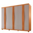 Ver imagem 2 de Guarda Roupa Casal Rommeo 100 Mdf 6 Portas e 6 Gavetas com Pés Moderna Mobília