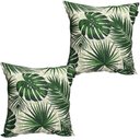 Ver imagem 1 de 2 Almofadas Cheias para Sofá Decorativas Impermeáveis Grande Floral Verde