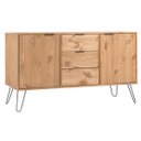 Ver imagem 1 de Balcão Buffet de Madeira Maciça com 2 Portas e 3 Gavetas Marrom Antique