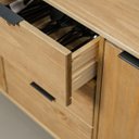 Ver imagem 6 de Balcão Buffet de Madeira Maciça com 2 Portas e 3 Gavetas Marrom Antique