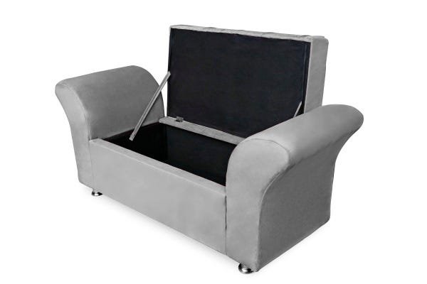 KIT CABECEIRA GEOVANA CASAL 1,40 MAIS CALCADEIRA VENEZA 1,40 SUEDE CINZA - 5