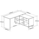 Ver imagem 3 de Kit Home Office e Escritório Completo para 2 Pessoas - 2 Peças - Escrivaninha Gold Retrô Branco/Frei