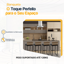 Ver imagem 3 de Kit 4 Banquetas Quadrada Junco Cappuccino para Balcão Ilha Cozinha Área Gourmet Bancada Piscina Bar